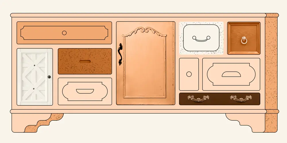 Комод с ящичками.