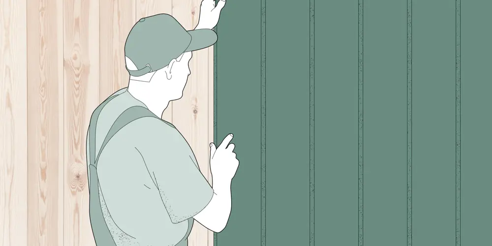 Обшивка стен панелями.