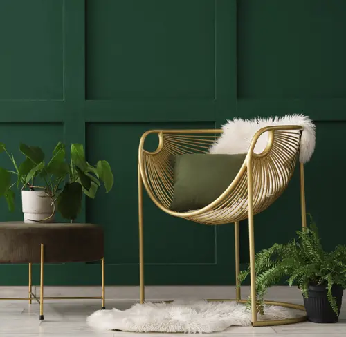 Элегантное сочетание изумрудного и зелёного.