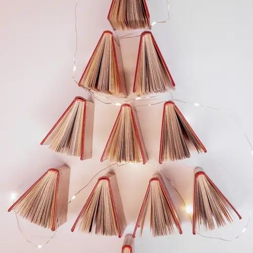 Ёлка из книг.