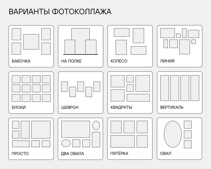 Сделать фотоколлаж на стене