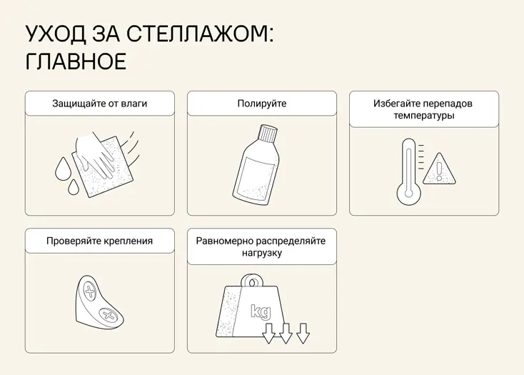 Как ухаживать за стеллажом из дерева