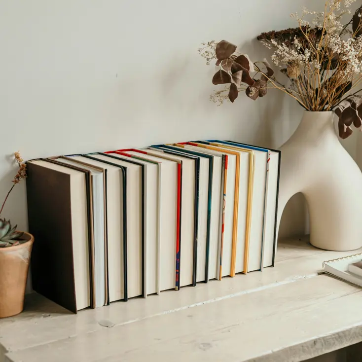 Ряд книг на полке