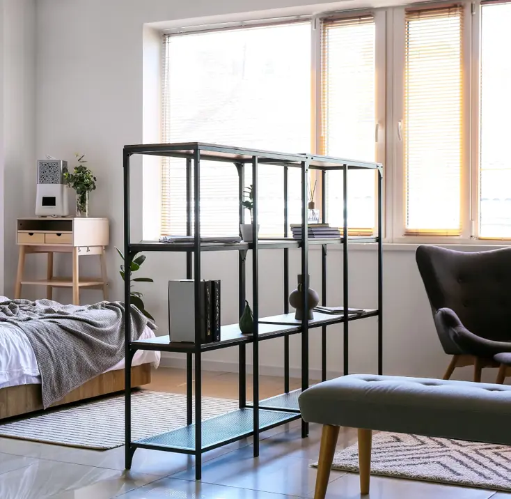 Стеллаж для зонирования пространства