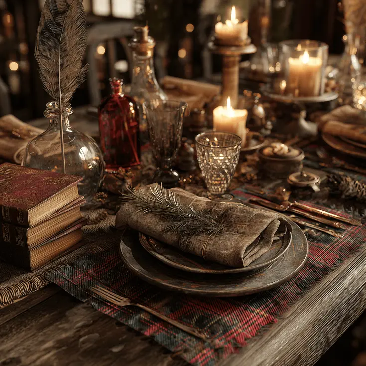 Новогодняя сервировка в стиле «Гарри Поттера».
