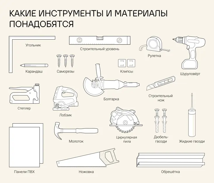 Инструменты для работы.