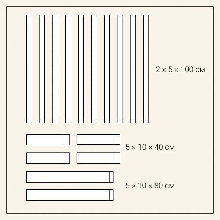 Детали для изготовления.