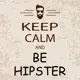 Холст 30х30 см «Be hipster»