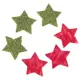 Конфетти «Звездочки красные/зелёные» 4 см 100 шт.
