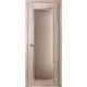 Дверь межкомнатная остеклённая Виктория 90x200 см, CPL, цвет акация, с фурнитурой