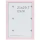 Рамка Color 21х29,7 см цвет розовый
