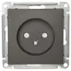Розетка Schneider Electric W59, защитные шторки, цвет черный бархат
