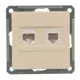 Розетка компьютерная Schneider Electric W59, компьютер/телефон, цвет бежевый