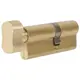 Цилиндр Knob Transit 6P, 30x50 мм, 4 ключа, цвет латунь, цвет латунь