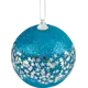 Елочный шар Winter с блестками ø 7.8 см пена голубой