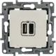 Зарядное устройство USB тип А / тип С - Legrand Etika - 3000мА 15Вт - слоновая кость