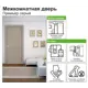 Дверь межкомнатная глухая с замком в комплекте Премьер 200x60 см экошпон цвет мокко
