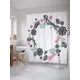 Шторка для ванной Стрекозы в цветочном круге 180x200 см
