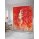 Шторка для ванной Девушка в цветочном пламени 180x200 см sc_19486