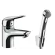 Смеситель для раковины Hansgrohe Novus однорычажный с гигиеническим душем цвет хром