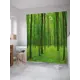 Штора для ванной JoyArty Лесная зелень из ткани, 180x200 см с крючками