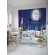Штора для ванной JoyArty Новогодний вечер из ткани, 180x200 см с крючками
