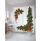 Штора для ванной JoyArty Елочные украшения из ткани, 180x200 см с крючками