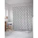 Штора для ванной JoyArty Решетка с кольцами из ткани, 180x200 см с крючками