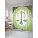 Штора для ванной JoyArty Зодиакальные весы из ткани, 180x200 см с крючками