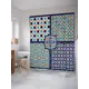 Шторка для ванной JoyArty Плитка с узорами из ткани, 180x200 см с крючками