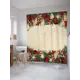 Штора для ванной JoyArty Новогодние украшения из ткани, 180x200 см с крючками
