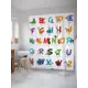 Шторка для ванной Английский алфавит 180x200 см