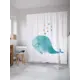 Шторка для ванной Влюбленный кит 180x200 см