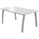 Стол садовый Alma 85x45x35 см сталь/стекло серый