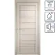Дверь межкомнатная глухая Ницца 90x200 см, ПВХ, цвет кремовый, с фурнитурой