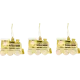 Набор ёлочных игрушек Поезд 4x7.2x9 см пластик золотой 3 шт.