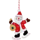 Украшение ёлочное «Санта» 12 см дерево