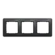 Рамка для розеток и выключателей Systeme Electric Sedna Design 3 поста, цвет антрацит
