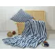 Покрывало-плед Guten Morgen Зигзаг 180x200 см фланель цвет синий
