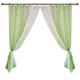 Комплект штор на ленте для кухни "Лидия" 250x160 см цвет зеленый/бежевый