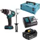 Дрель-шуруповерт аккумуляторная бесщеточная ударная Makita DHP481RT, 18 В Li 1x5 Ач