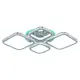Светодиодная люстра 8010/2+2 CHR 208W+8W RGB, Profit Light