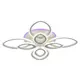 Светодиодная люстра 8055/4+4 WHT 168W+8W RGB, Profit Light