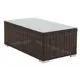 Стол садовый прямоугольный Naterial Costa Rica 60x112x41.5 см алюминий/стекло коричневый