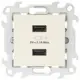 Розетка USB встраиваемая Simon 24 цвет слоновая кость