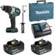 Дрель-шуруповерт аккумуляторная бесщеточная Makita DDF481RFE, 18 В Li 2x3 Ач