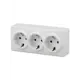 Розетка ЭРА 11-2209-01 3x2P+E Schuko со шторками, 16A-250В, IP20, ОУ, Эра Эксперт, белый (6/60/1200)