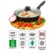 Сковорода глубокая Elan Gallery ГАРМОНИЯ ВКУСА 120291 22см, Черный Оникс с крышкой D22, несъёмная ручка