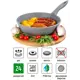 Сковорода глубокая Elan Gallery ГАРМОНИЯ ВКУСА 120580 24см,Серый мрамор без крышки, несъёмная ручка