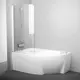 Перегородка на ванну Ravak Cvsk1 Rosa 160x170 7QLS0100Y1 левая, профиль белый, прозрачное стекло
